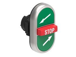 Triple Touch Pushbutton Actuator ↗-Stop-↙