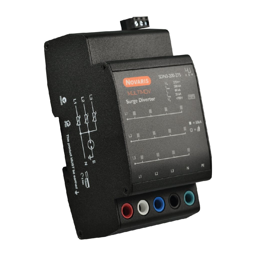 [SDN3-100-275] Surge Diverter, MULTIMOV, 3 Phase, 100kA, 275VAC, All Mode, LED Status
