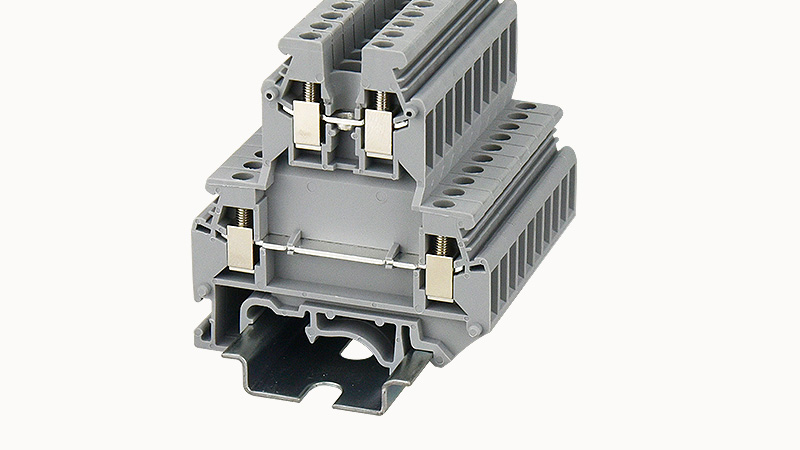 PC Series Terminal 2.5mm² 24A Screw DIN Rail Double Level Grey