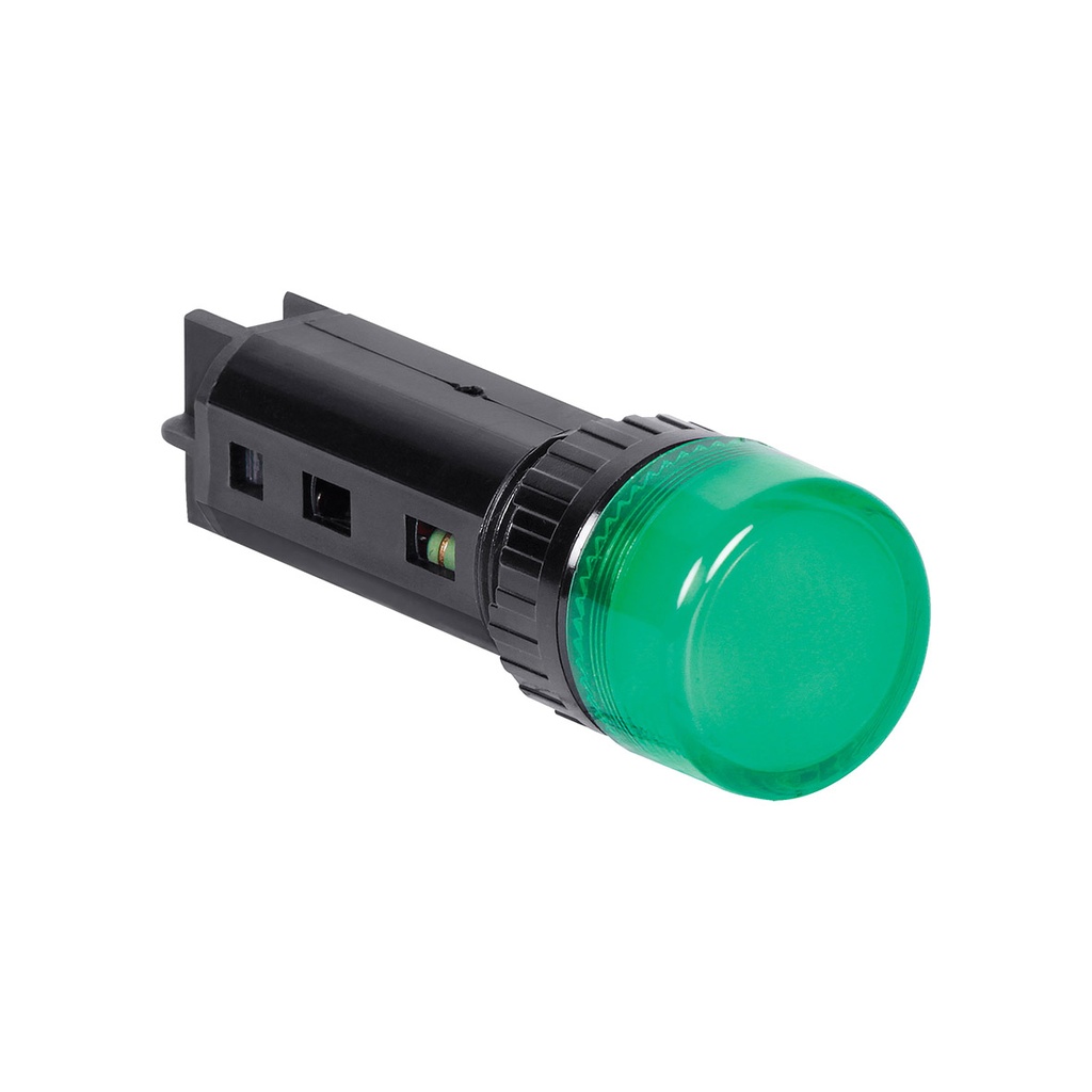 16mm Panel Mount Green LED 220VAC/DC