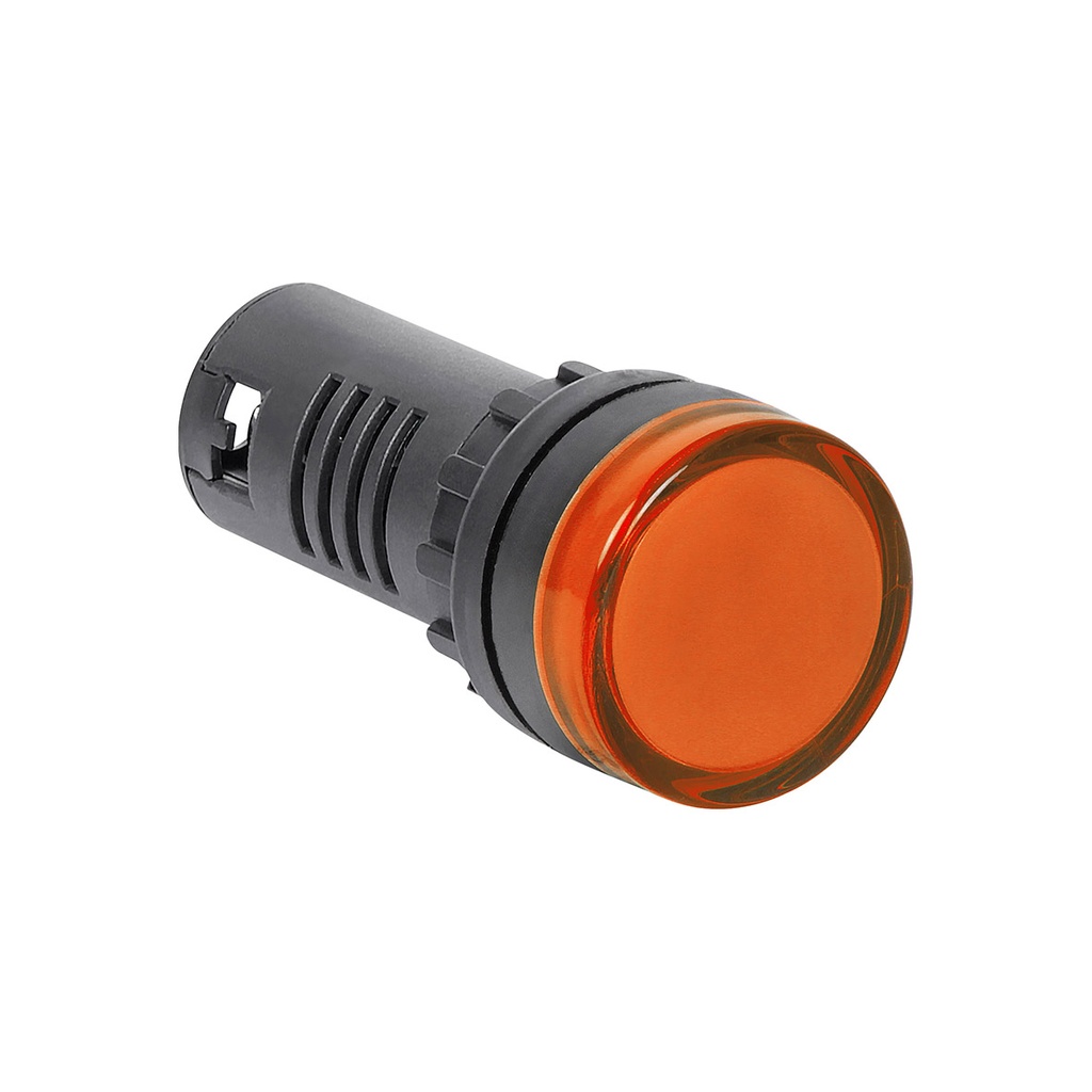 22mm Panel Mount Amber LED Pilot Light 220VAC