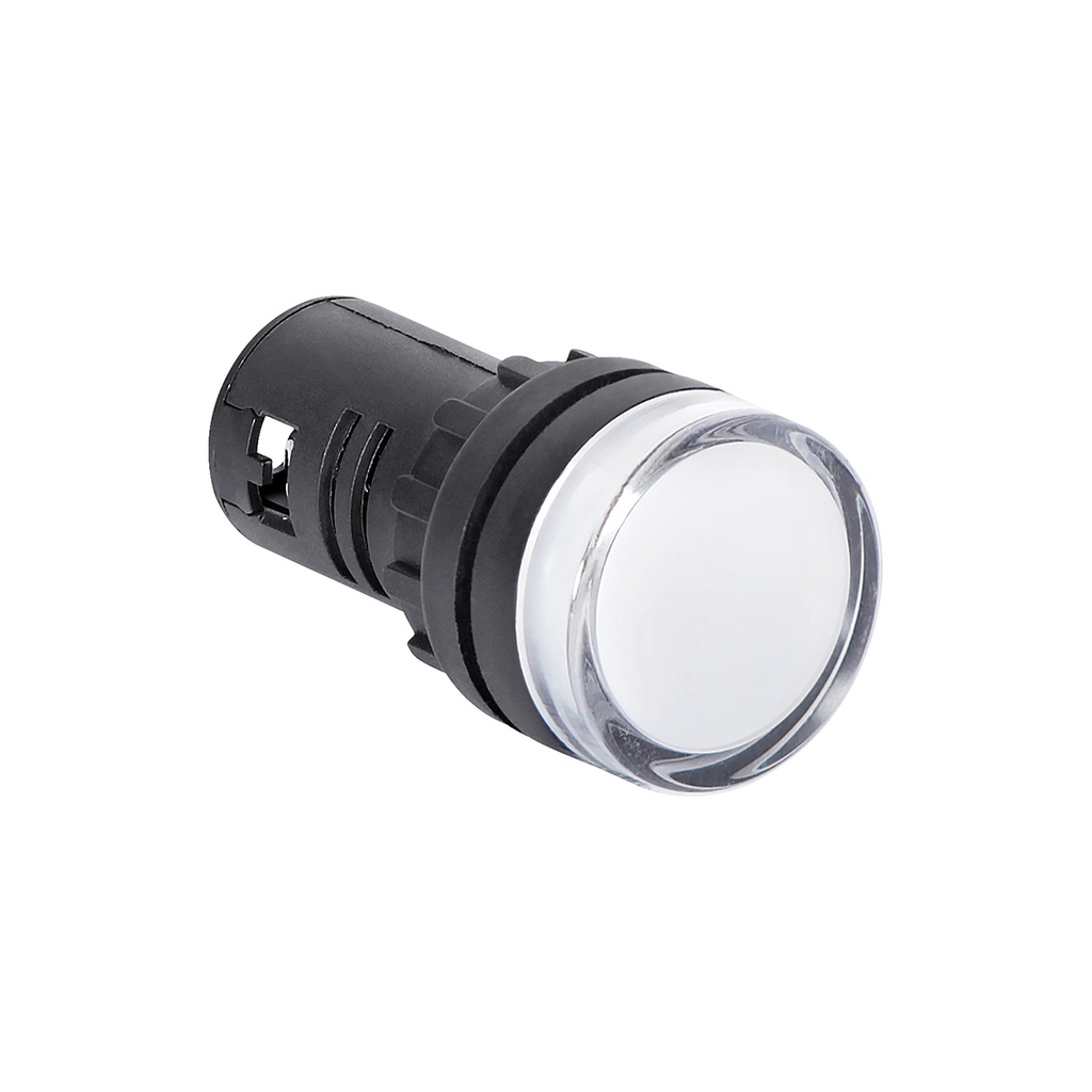 22mm Panel Mount White LED 110VAC/DC