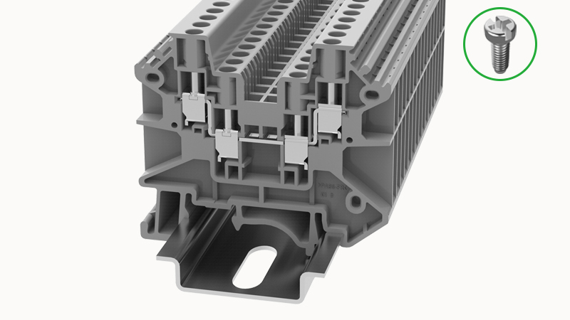 [DC2.5-QU-01P-11] 2in - 2out 0.2-2.5mm 24A DIN Rail grey