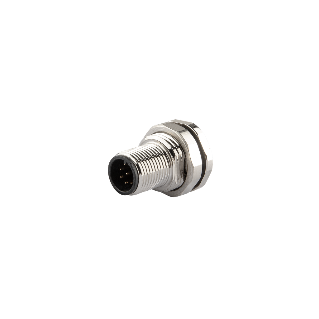 M12 PANEL/MNT CONNECTOR 2A 8PIN MALE