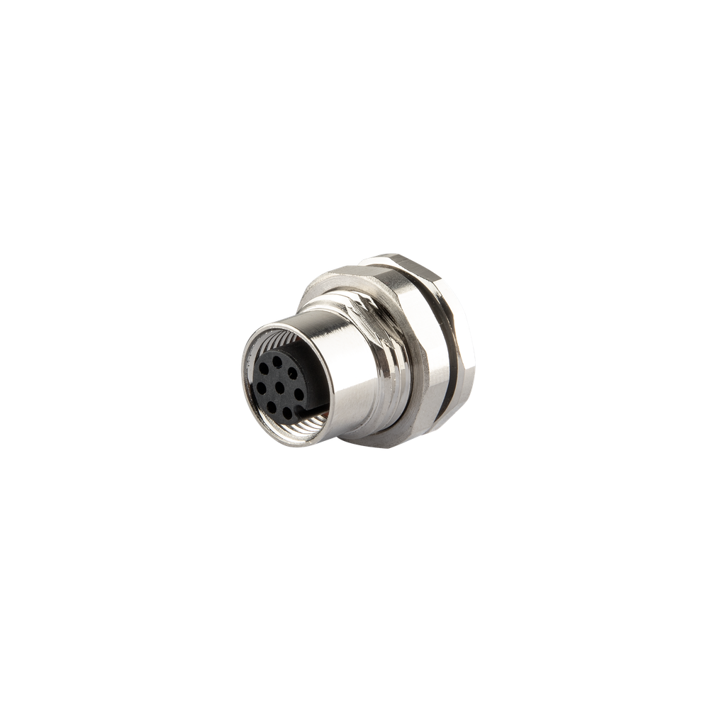 [FO12.8-0/M16] M12 PANEL/MNT CONNECTOR 2A 8PIN FEMALE
