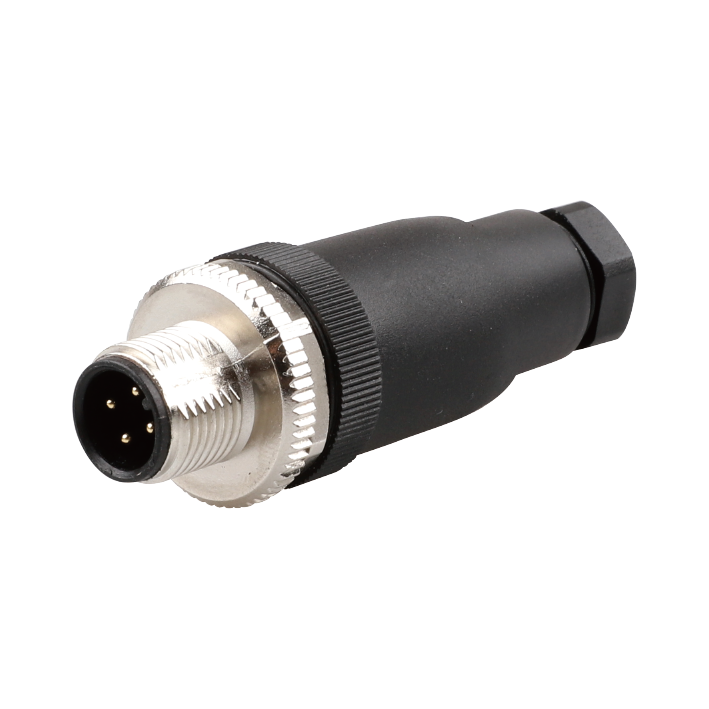 [LS12.5-0/C(BU)] M12 STRAIGHT CONNECTOR 4A 5PIN MALE