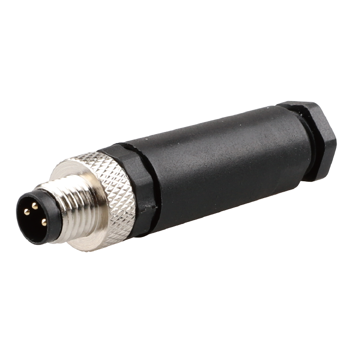 [LS8.3-0/C(BU)] M8 STRAIGHT CONNECTOR 4A 3PIN MALE