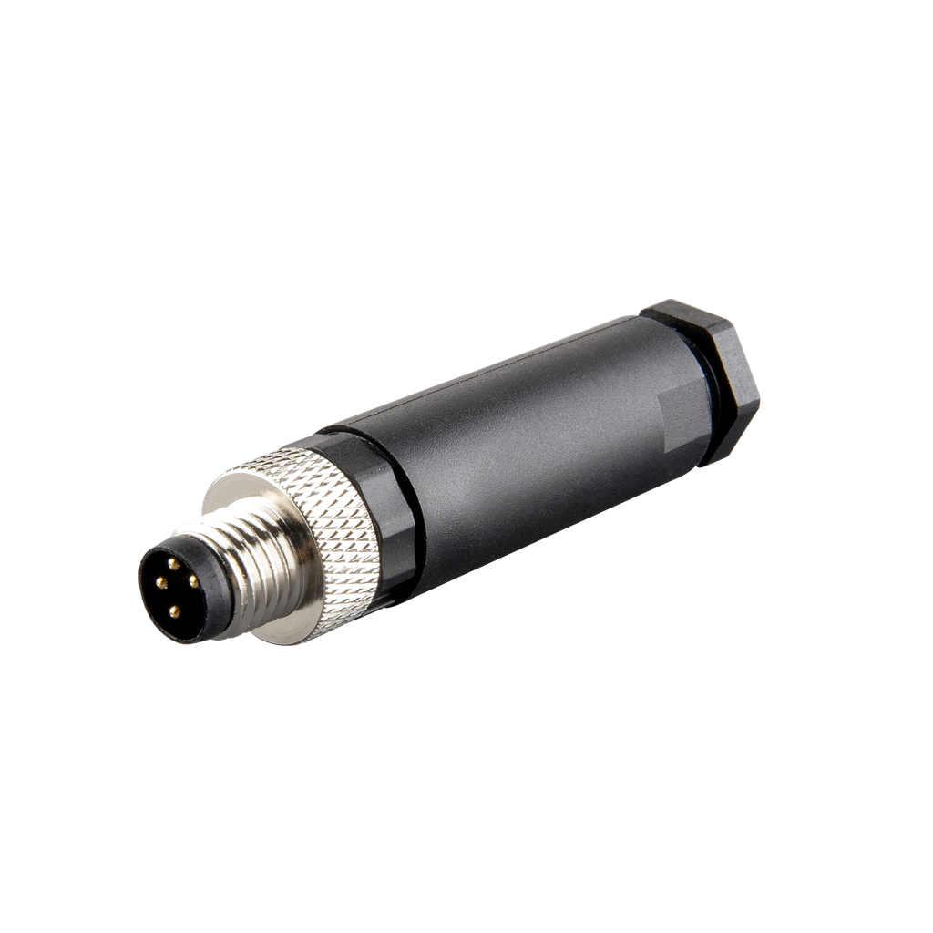 [LS8.4-0/C(BU)] M8 STRAIGHT CONNECTOR 4A 4PIN MALE
