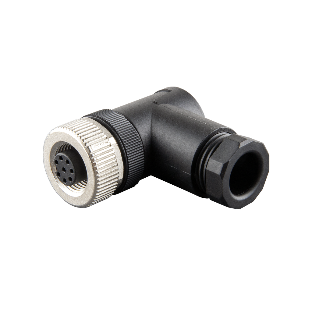 [LSBO12.8-0/C(BU)] M12 90 DEG CONNECTOR 2A 8PIN FEMALE