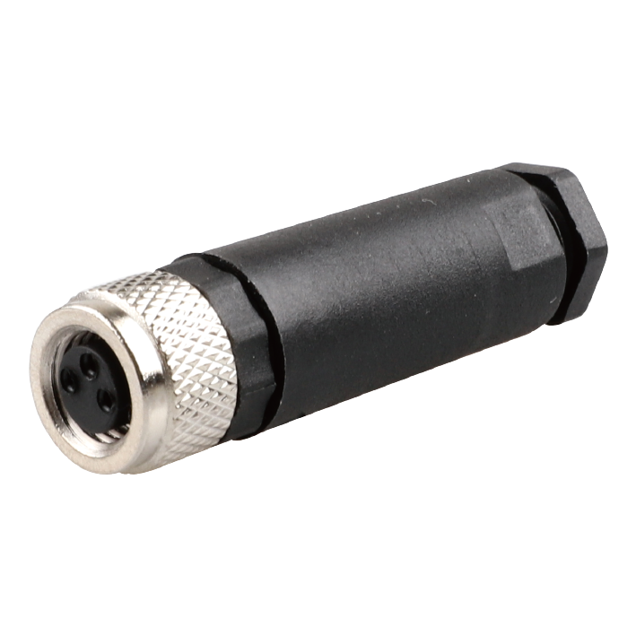 [LSO8.3-0/C(BU)] M8 STRAIGHT CONNECTOR 4A 3PIN FEMALE