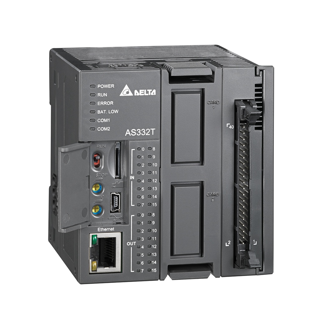 PLC AS300 CPU Module, 12I/12O NPN+Differential, 4 Axis 200kHz, 2 Axis 4MHz