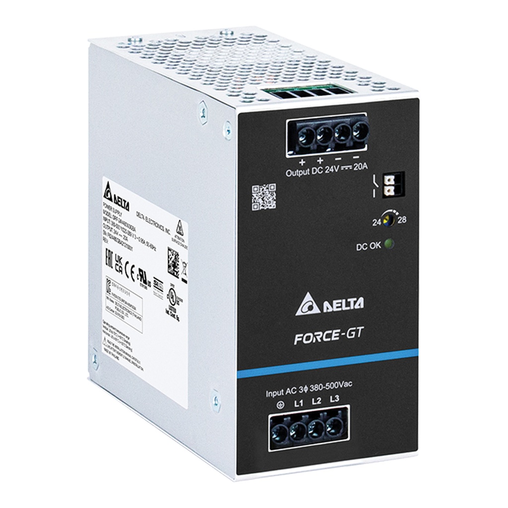 [DRF-24V480W3GBA] Force-G PSU 20A 480W 3ph 320-575VAC/24VDC