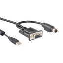 [UC-PRG020-12A] Cable PLC (8 pin mini DIN M, DB9 F) to PC (USB) 2m (DVP/TP RS-232)