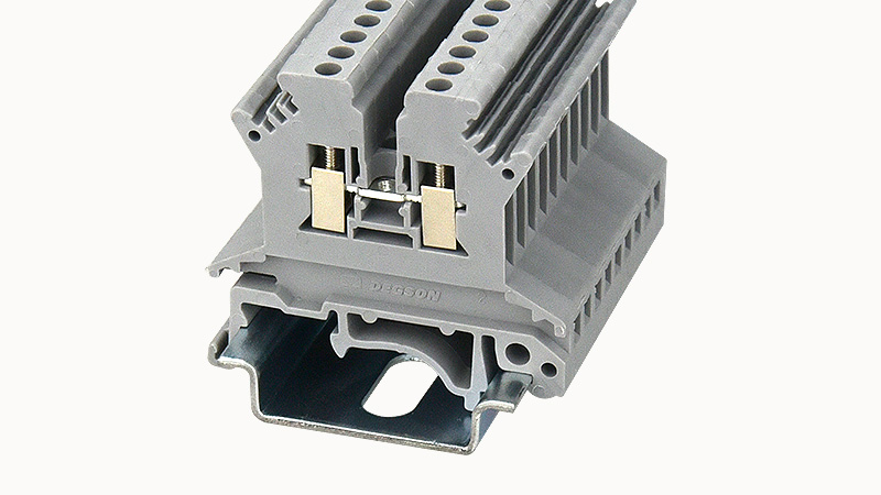Terminal 1.5mm² 17.5A Screw DIN Rail Grey