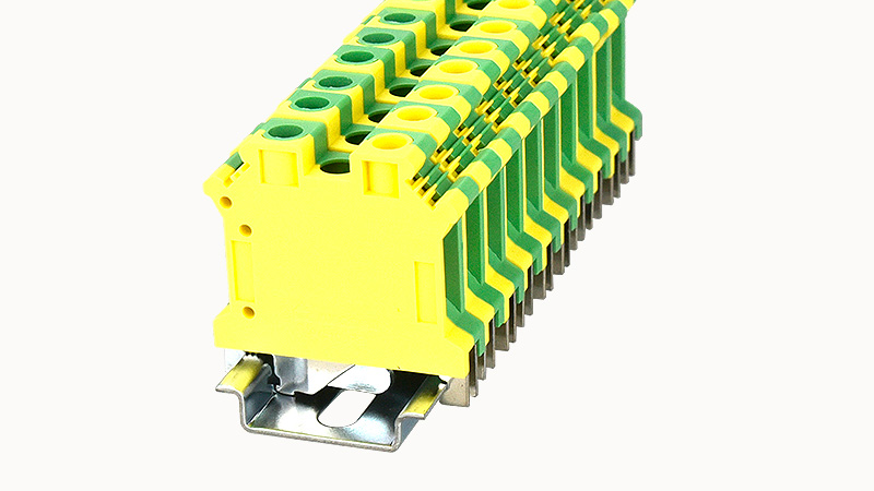 Terminal 10mm² Screw DIN Rail Earth