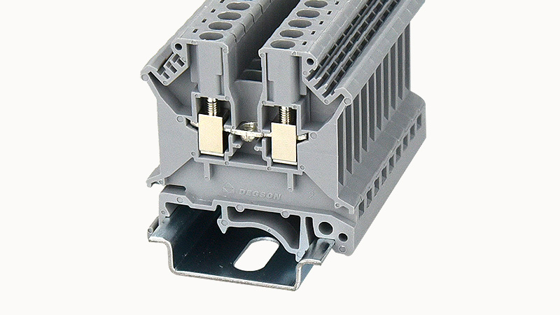 Terminal 2.5mm² 24A Screw DIN Rail Grey