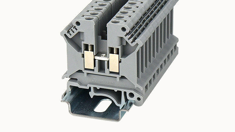 Terminal 4mm² 32A Screw DIN Rail Orange