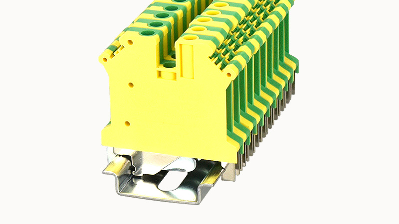 [PC4-PE-01P-1Y-00A(H)] Terminal 4mm² Screw DIN Rail Earth