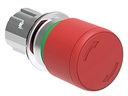 [LPSB6634] Platinum Metal 30mm Mushroom Latching Turn-Release Pushbutton Red ISO 13850