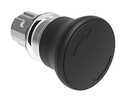 [LPSB6642] Platinum Metal 40mm Mushroom Latching Turn-Release Pushbutton Black