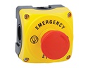 [LPZP1B5600] Yellow Control Station with LPCB6644 Red Mushroom Emergency Stop