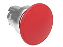 Platinum Metal 40mm Mushroom Spring Return Pushbutton Red