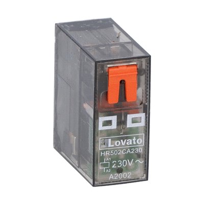 Relay Miniature Plug In 2CO 8A 230VAC Coil (with LED and Button)