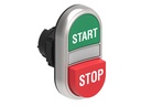 Platinum Plastic Double Pushbutton with Pilot Light, Green "Start"/Raised Red "Stop"