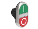Platinum Plastic Double Pushbutton with Pilot Light, Green/Red "I-O"