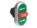 Platinum Plastic Triple Pushbutton, Right/Left and Raised "Stop"