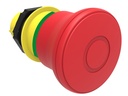 Platinum Plastic 40mm Mushroom Latching Pull-Release Pushbutton Red ISO 13850