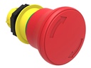 Platinum Plastic 40mm Mushroom Latching Turn-Release Pushbutton Red ISO 13850