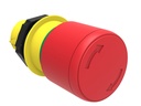 [LPCB6634] Platinum Plastic 30mm Mushroom Latching Turn-Release Pushbutton Red ISO 13850