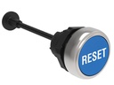 Platinum Plastic Flush Mechanical Reset Button Complete Unit Blue "RESET"