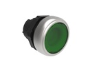 Platinum Plastic Flush Illuminated Pushbutton Green