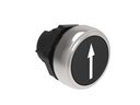 Platinum Plastic Flush Pushbutton Black "UP-DOWN ARROW"