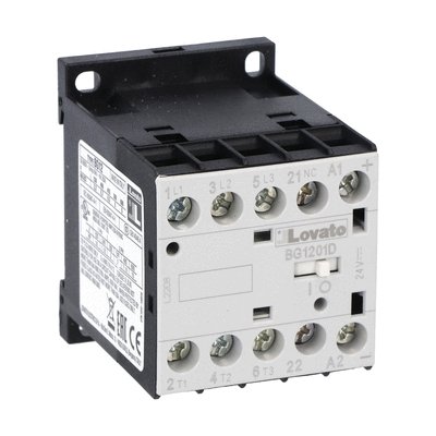 [11BG1201D024] 3P Mini Contactor 12A AC3 24VDC Coil, 1NC Auxiliary Contact