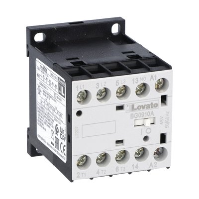 3P Mini Contactor 9A AC3 24VAC Coil, 1NO Auxiliary Contact