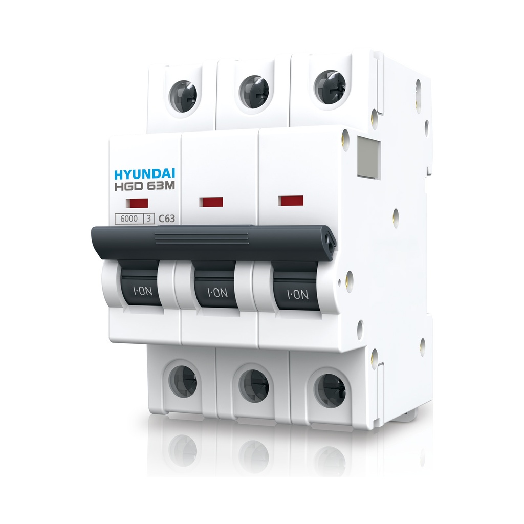 Miniature Circuit Breaker (MCB), 3P 20A, 10kA D-Curve