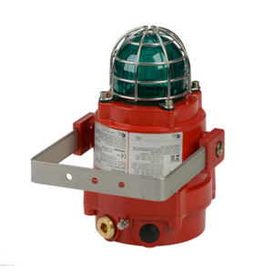 [BEXTBG05DPAC115AB1A1R/A] BExTBG05 Explosion Proof Telephone Beacon 5 Joule (Entries: 2 x M20 (A), Stopping plug/adaptor: Brass (B), Bracket/Guard (A2) 304 St/St (1), Enclosure colour: Red (R), Lens colour: Amber (A), 115Vac (AC115))