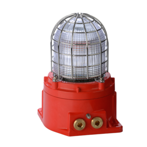 [GNEXB2X10AC115AB1A1R/A] GNExB2X10 Xenon Strobe Beacon (Entries: 3 x M20  (GNExS/L=2 x M20) (A), Stopping plug/adaptor: Brass (B), Bracket/Guard (A4) 316 St/St (1), Product version: IECEx, ATEX, Ex EAC, INMETRO, SIL1 & 2 (A), Product option: Standard (1), Enclosure colour: Red (R), Lens colour: Amber (A), 115Vac (AC115))