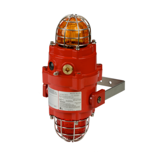 [BEXCBG0505DPAC115AB1A1R/A/A] BExCBG05-05 Ex d Dual Xenon Beacon 5 Joule (Entries: 2 x M20 (A), Stopping plug/adaptor: Brass (B), Bracket/Guard (A2) 304 St/St (1), Enclosure colour: Red (R), Lens colour: Amber (A), 115Vac (AC115))