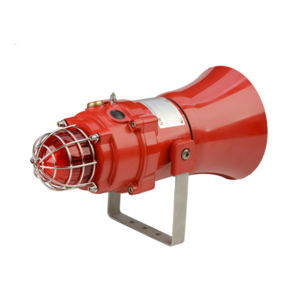 [BEXCTS11005DPFAC115AB1A1R/A] BExCTS110-05 Flare Horn Alarm & Strobe - Telephone Initiated (Entries: 2 x M20 (A), Stopping plug/adaptor: Brass (B), Bracket/Guard (A2) 304 St/St (1), Enclosure colour: Red (R), Lens colour: Amber (A), 115Vac (AC115))