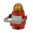 [BEXBG10DPAC115AB1A1R/A] BExBG10 Explosion Proof Xenon Beacon 10 Joule (Ex d) (Entries: 2 x M20 (A), Stopping plug/adaptor: Brass (B), Bracket/Guard (A2) 304 St/St (1), Product version: IECEx, ATEX, Ex EAC, INMETRO, PESO (A1), Enclosure colour: Red (R), Lens colour: Amber (A), 115Vac (AC115))