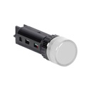 16mm White LED Pilot Light 24VAC/DC