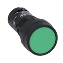 Flush Green Pushbutton 1NO + 1NC Spring Return