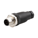 M12 STRAIGHT CONNECTOR 4A 4PIN MALE