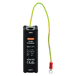 1 Port RJ45 Ethernet Surge Protector, 10kA, CAT6A or POE for UTP cable