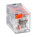 Relay Industrial Plug In 2CO 7A 24VAC Coil (with LED and Button)