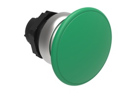 Platinum Plastic 40mm Mushroom Spring Return Pushbutton Green